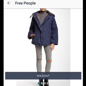 Free People Quilted Denim Jacket